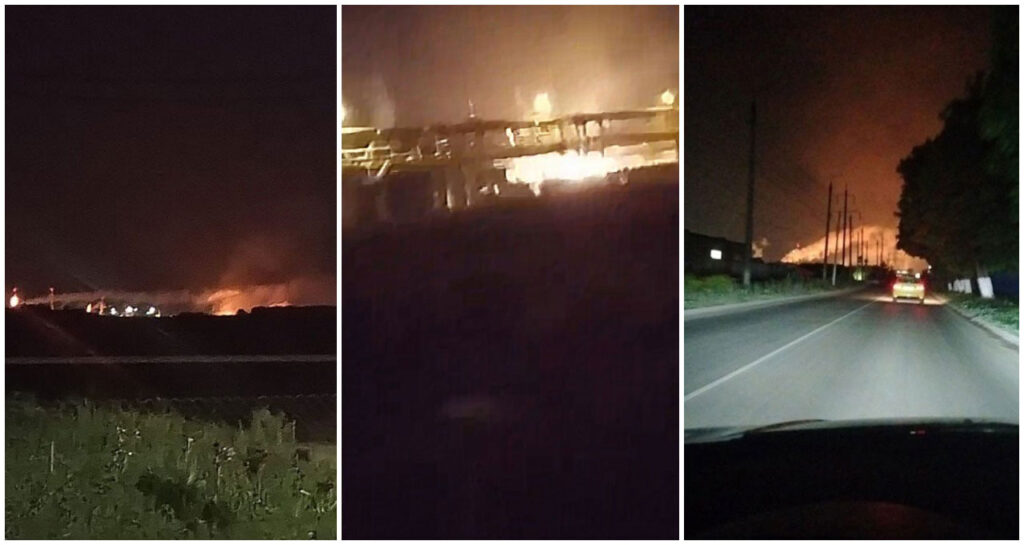 Ukraine targets Russian explosives-making Azot plant. Fuel site strikes continue with fire at bitumen plant (video)