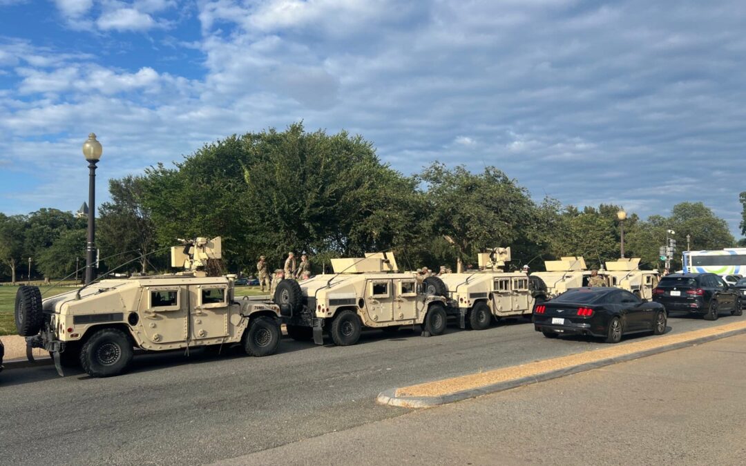 National Guard troops spotted in Washington DC as Trump launches crackdown on street crime