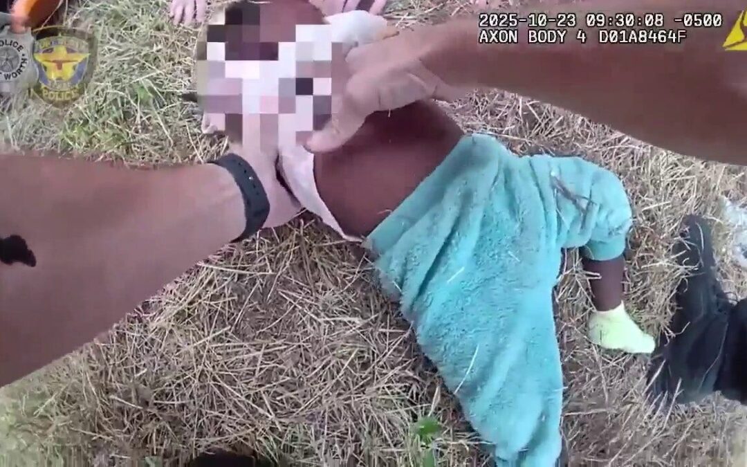Fort Worth police and Good Samaritans rescue baby trapped under vehicle on interstate