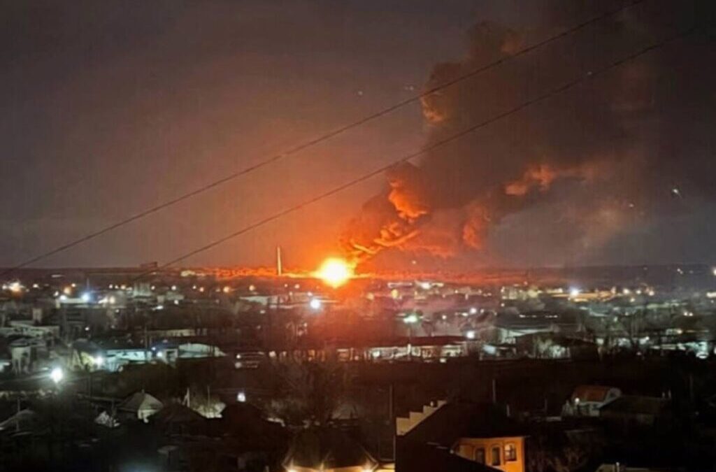 Ukraine hits occupied Luhansk oil depot for the second time in five days, sparking massive fire